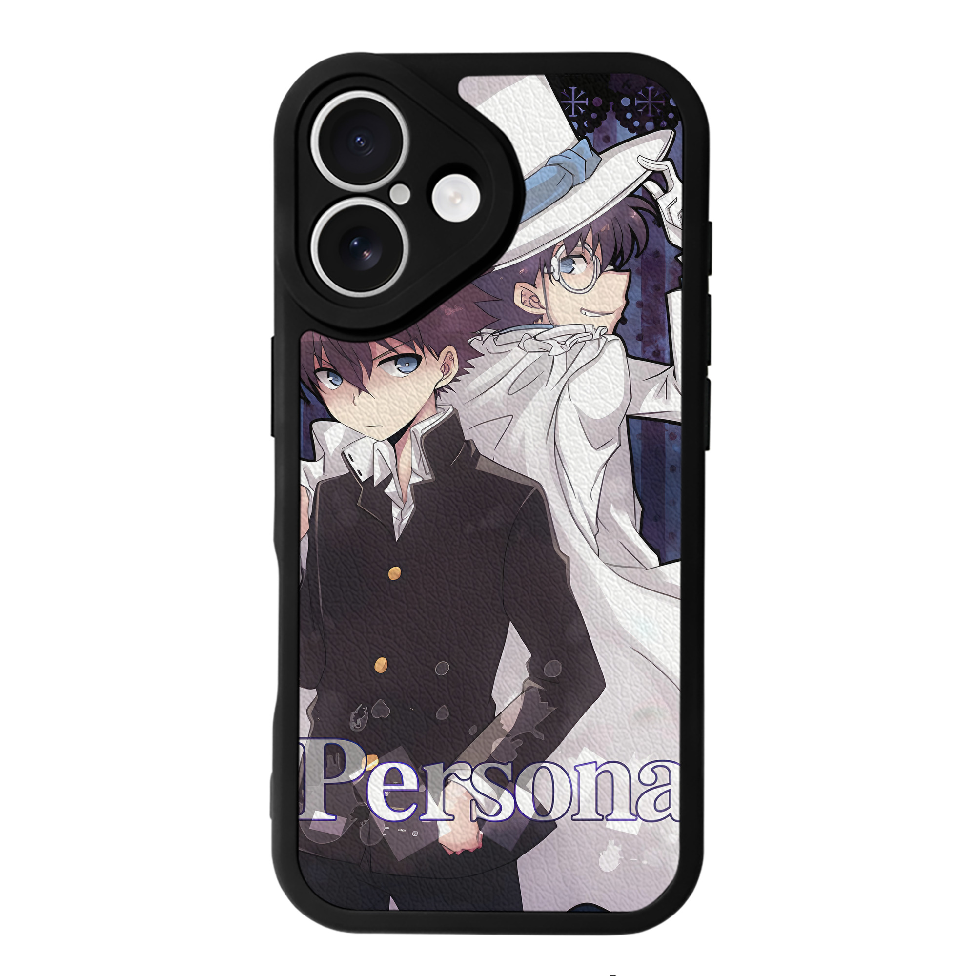 （画像用） 名探偵コナン Detective Conan 【iPhone 16シリーズ対応】シリコンスマホケース（レザー調） 材質：シリコン